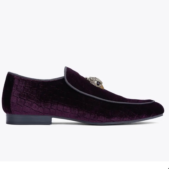 Mens High Eagle Velvet Loafers